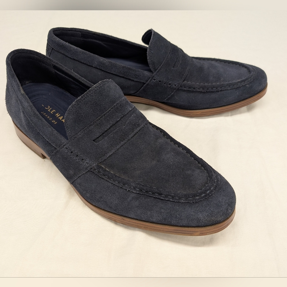 Cole Haan Men's Blue Suede Loafers Size 12